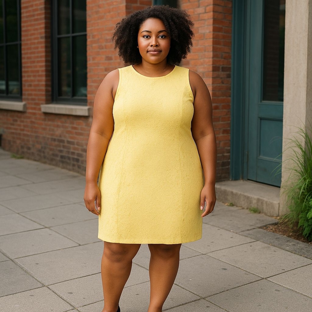 Lauren Ralph Lauren Yellow Lace Dress Sleeveless Size 16 - Summer Garden Party